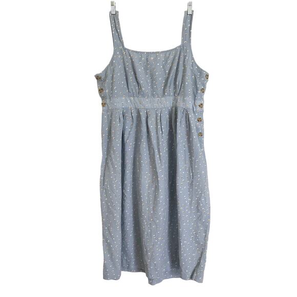 a.n.a. A New Approach Women’s Sleeveless Knee Length Dress size L, Floral Blue - Picture 1 of 8